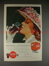 1949 Coke Coca-Cola Ad, Real Refreshment - NICE!! - £14.50 GBP