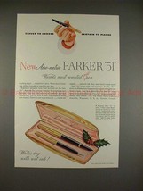 1949 Parker Aero-metric 51 Pen Ad - Clever to Choose!! - $18.49