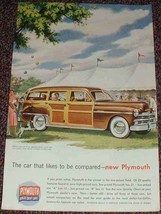 1949 Plymouth Woody Station Wagon Ad, Be Compared NICE! - $18.49