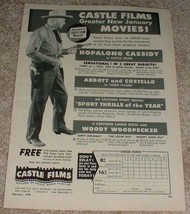 1950 Hopalong Cassidy Castle Films Ad, Greater Movies! - £15.01 GBP