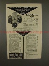 1953 Exakta VX Camera Ad, Grand Central Camera Exchange - £14.45 GBP