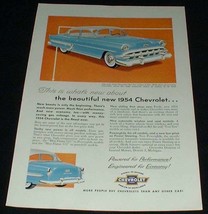 1954 Chevrolet Bel Air 4-Door Sedan Ad, NICE! - £14.53 GBP
