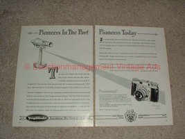 1956 Voigtlander Prominent Camera 2pg Ad - Pioneers!! - $18.49