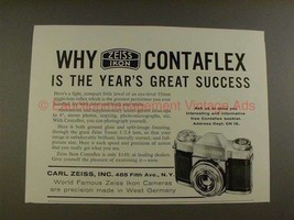 1956 Zeiss Ikon Contaflex Camera Ad - Great Success!! - £14.55 GBP