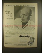 1957 Grundig Tape Recorder Ad w/ David Nixon - NICE!! - £14.78 GBP
