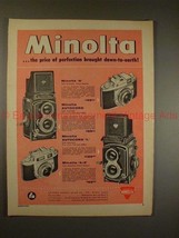 1957 Minolta A, A2, Autocord, & Autocord L Camera Ad!! - £14.58 GBP