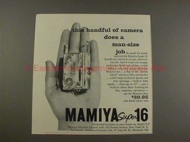 1958 Mamiya Super-16 Camera Ad - This Handful of Camera - £14.69 GBP