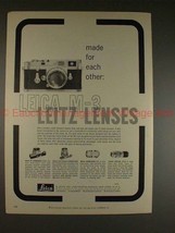 1958 Leica M-3 M3 Camera &amp; Leitz Lenses Ad, NICE!! - £14.62 GBP