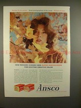 1959 Ansco Super Anscochrome Film Ad w/ Suzy Parker!! - £14.45 GBP