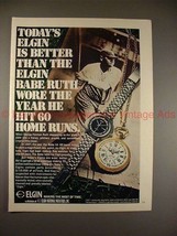 1970 Elgin 747 and Romantique Watch Ad, w/ Babe Ruth!! - £14.55 GBP