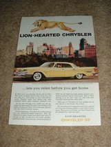 1959 Chrysler New Yorker 4-door Hardtop Ad!!! - £14.54 GBP
