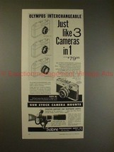 1960 Olympus Ace Camera Ad - Interchangeable, 3 in 1!! - £14.62 GBP