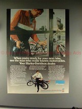 1976 Harley Davidson Motorcycle Ad, Ready for Next Bike - $18.49