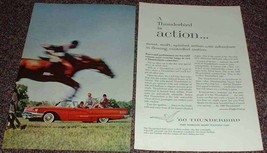 1960 Red Ford Thunderbird 2-page Ad, Is Action NICE!! - £14.86 GBP