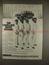 1979 Subaru 2-door Sedan Ad, w/ The Cadillacs!! - $18.49