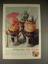 1962 Coke Coca-Cola Ad, Ice Cream Floats - NICE!! - £14.53 GBP