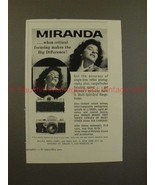 1962 Miranda Camera Ad - Critical Focusing, NICE!! - £14.78 GBP