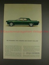 1963 Lincoln Continental Ad - Six Thousand Two Hundred! - £14.52 GBP