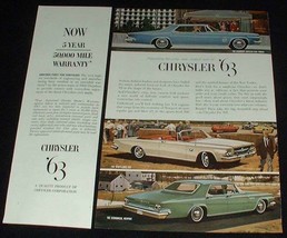 1963 Chrysler New Yorker, Sports-Bred 300 Ad! - £14.61 GBP