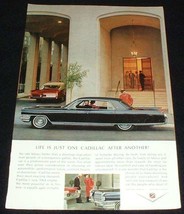 1964 Cadillac Car Ad, One After Another NICE! - $18.49
