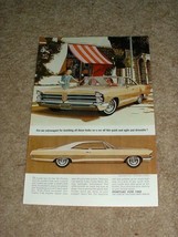 1965 Pontiac Car Ad, Extravagant Looks NICE!! - $18.49