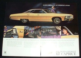 1967 Chevrolet Caprice Custom Sedan 2pg Ad!! - £14.61 GBP