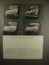 1968 Volkswagen VW Karmann Ghia Ad, w/ Maserati Ghibli! - £14.78 GBP