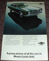 1969 Chevrolet Monte Carlo Ad, Group Picture! - $18.49
