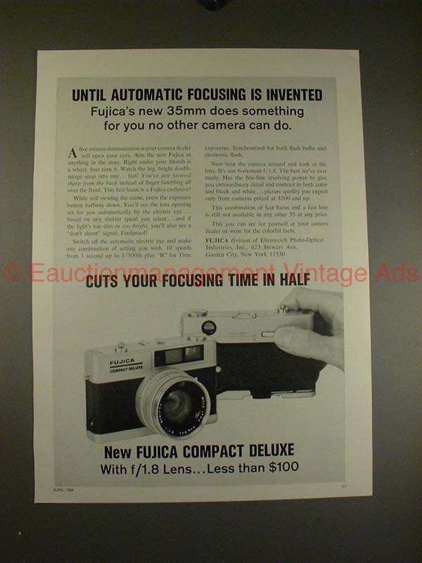 1969 Fujica Compact DeLuxe Camera - Until Auto-Focus!! - $18.49