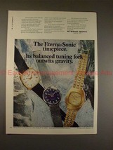 1970 Eterna-Sonic Watch Ad, Tuning Fork Outwit Gravity! - $18.49