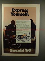 1969 Suzuki T-500 II Titan Motorcycle Ad - Express!! - $18.49
