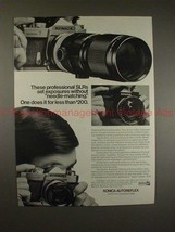 1970 Konica Autoreflex-T and Autoreflex-A Camera Ad!! - $18.49