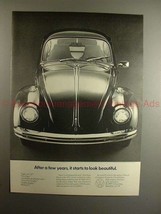 1969 Volkswagen Beetle Car Ad, Starts to Look Beautiful - $18.49
