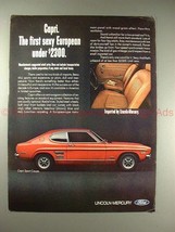 1970 Mercury Capri Sport Coupe Car Ad - Sexy European!! - £14.78 GBP