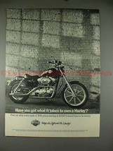1989 Harley Davidson Sportster 883 Motorcycle Ad, NICE! - $18.49