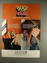 1970 Sheaffer Pen Ad - Guys &#39;n Dolls - Lime Alive!! - £14.44 GBP