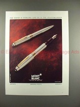 1992 Montblanc Solitaire Pen Ad, Sterling Craftsmanship - $18.49