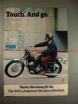 1973 Harley Davidson SS-350 Motorcycle Ad, Touch &amp; Go! - £14.55 GBP