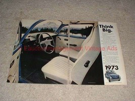 1973 Volkswagen VW Beetle Bug 2-page Ad - Think Big!! - £14.44 GBP