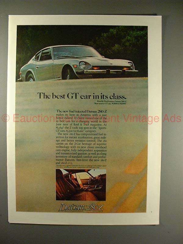 Primary image for 1975 Datsun 280-Z Car Ad - The Best GT in its Class!!