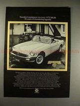 1975 MG MGB Car Ad - 50 Years of Thundering Legends!! - £14.50 GBP
