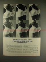 1975 Sears Tricot Ah-h Bra Ad, From 32B to 42DD it Fits - $18.49
