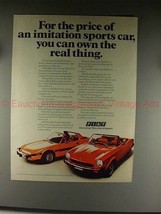 1976 Fiat X1/9 and 124 Spider Car Ad - Own Real Thing! - £14.50 GBP