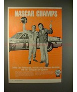 1977 S-K Tools Ad w/ Cale Yarborough & Herb Nab, NASCAR - £14.77 GBP