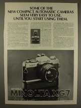 1978 Minolta XG-7 Camera Ad - Compact, Automatic, Easy! - $18.49