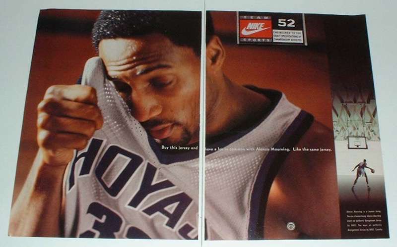 1996 Nike Clothes Ad w/ Alonzo Mourning - $18.49