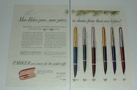 1952 Parker 51 &amp; 21 Pen Ad - Custom, Special, DeLuxe - £14.53 GBP