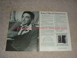 1979 Jensen Speakers 2-page Ad with Robert Merrill!! - $18.49