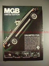 1979 MG MGB Limited Edition Car Ad, Unlimited Fun!! - £14.54 GBP