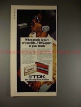 1980 TDK Tape Ad w/ Stevie Wonder - Music Part of Life! - £14.59 GBP